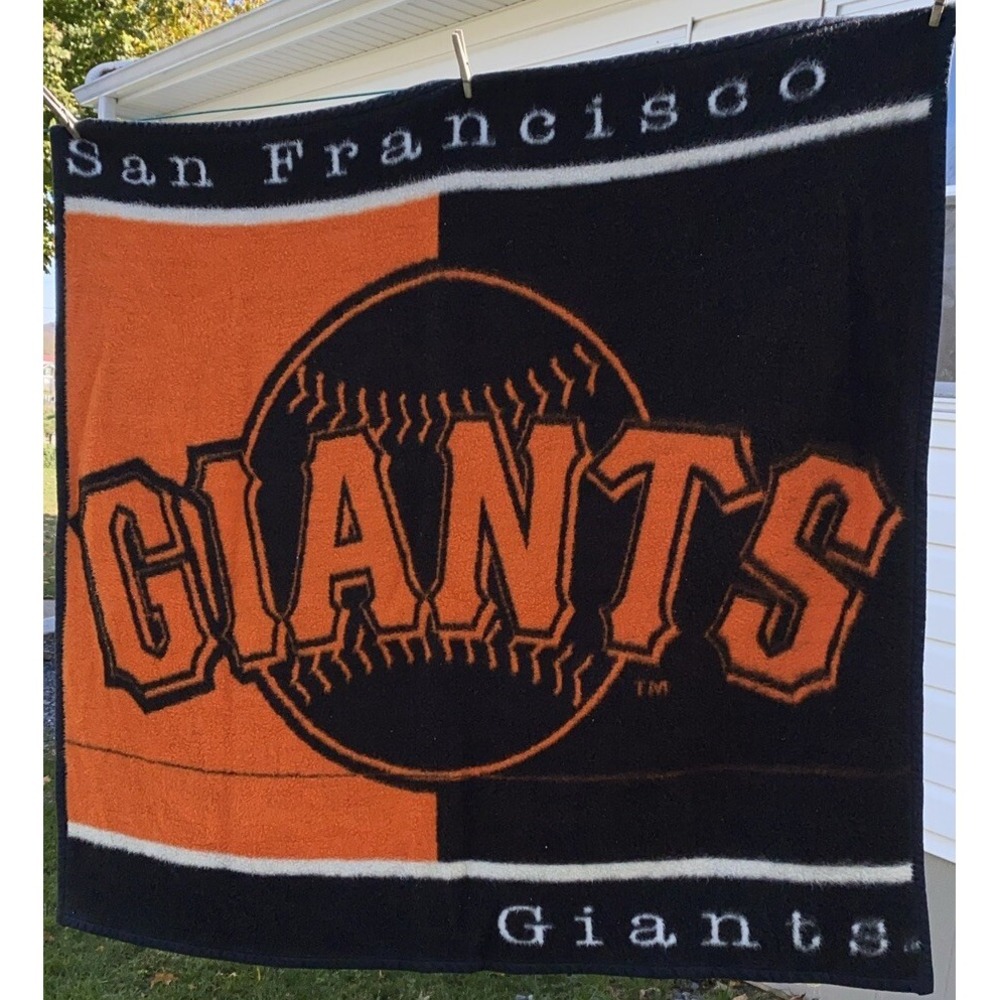 Vintage Biederlack of America San Francisco Giants 49 x 47 " Fleece Blanket